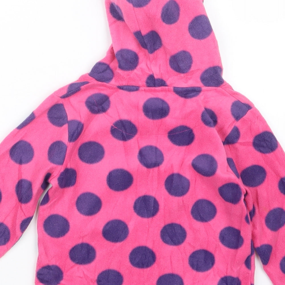 TU Girls Pink Polka Dot  Pullover Hoodie Size 5 Years