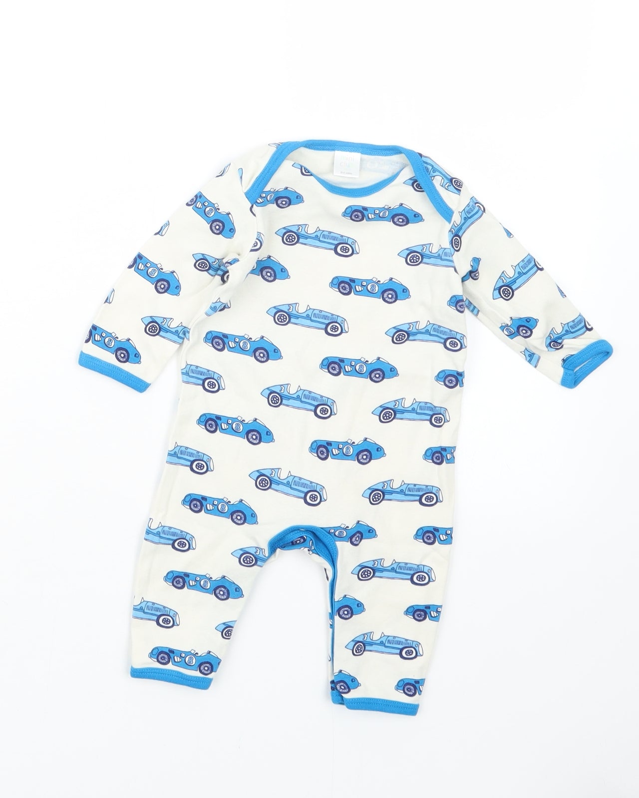 Mini Club Boys Blue Geometric  Babydoll One Piece Size 0-3 Months