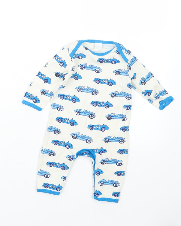 Mini Club Boys Blue Geometric  Babydoll One Piece Size 0-3 Months