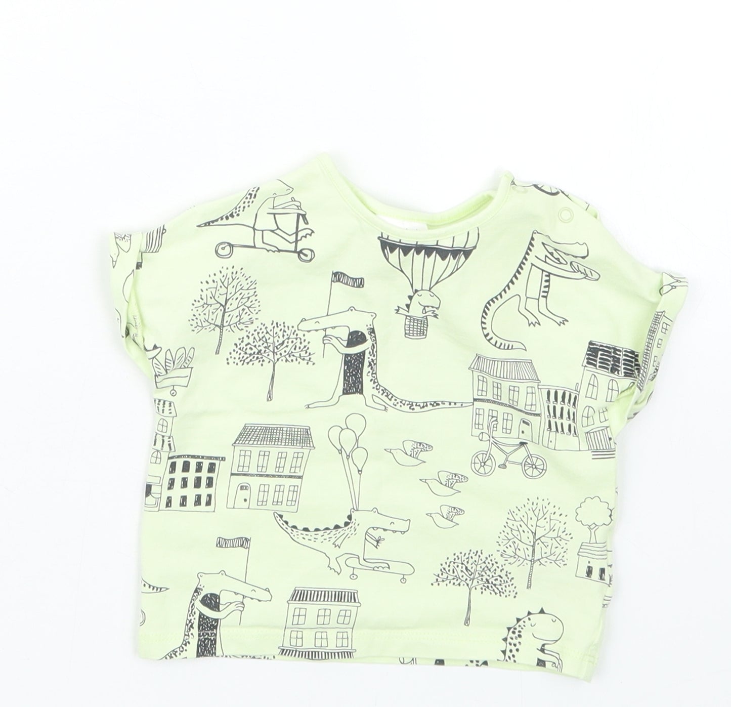 NEXT Boys Green Geometric  Basic T-Shirt Size 0-3 Months