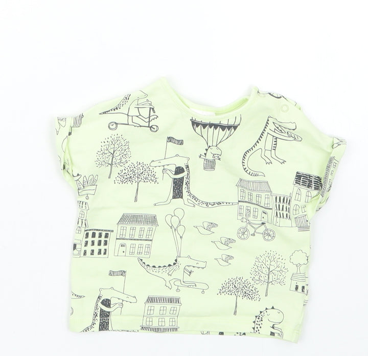 NEXT Boys Green Geometric  Basic T-Shirt Size 0-3 Months