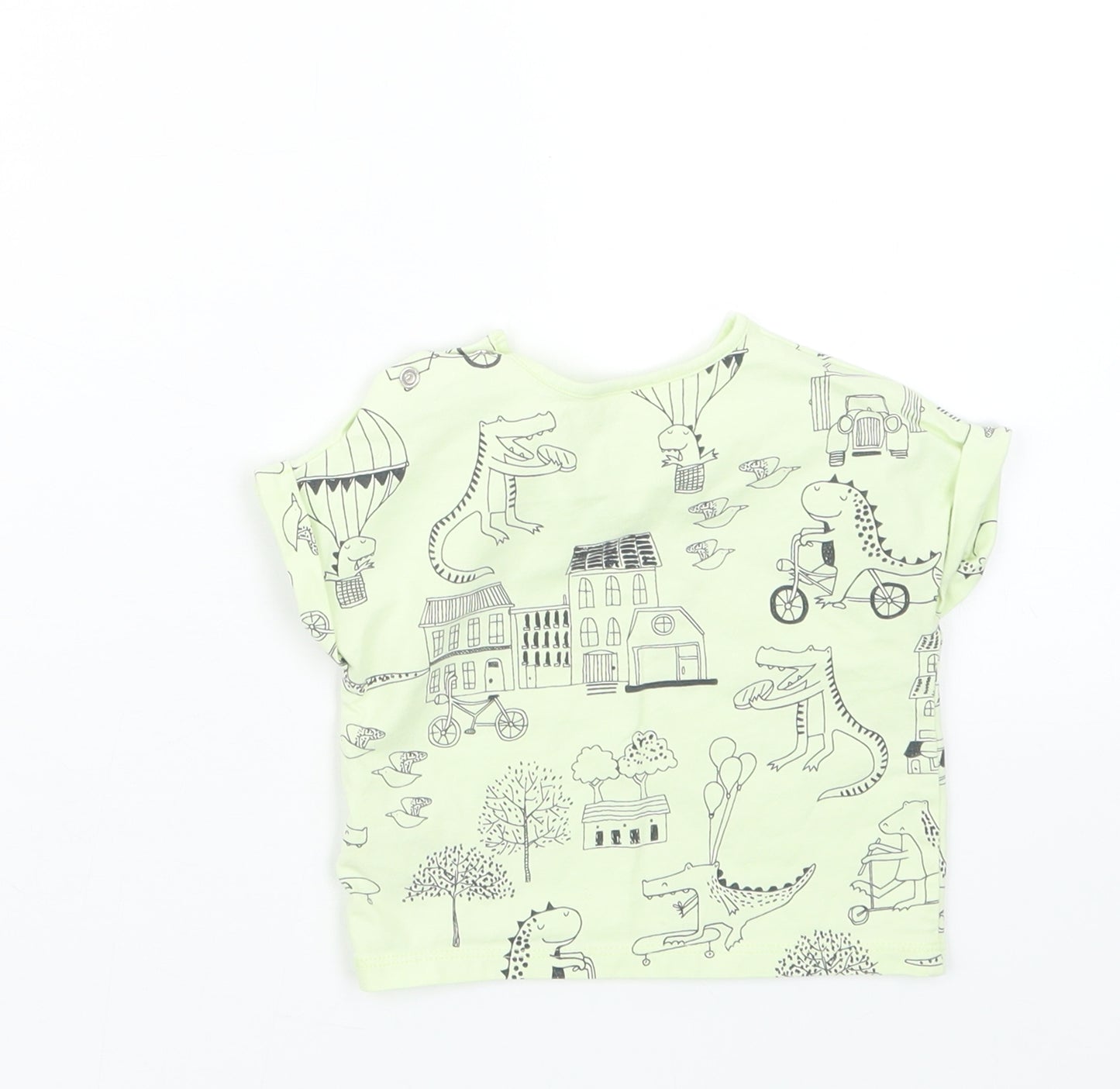 NEXT Boys Green Geometric  Basic T-Shirt Size 0-3 Months