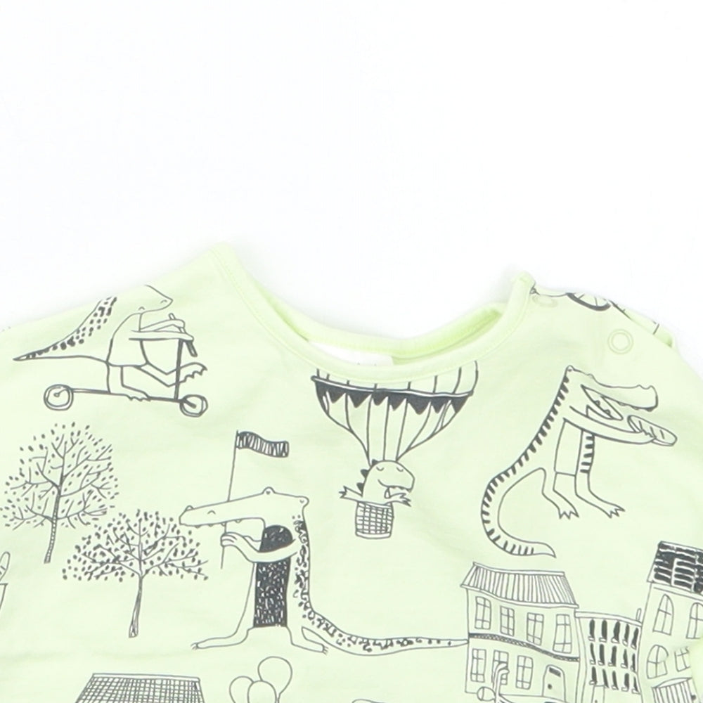 NEXT Boys Green Geometric  Basic T-Shirt Size 0-3 Months