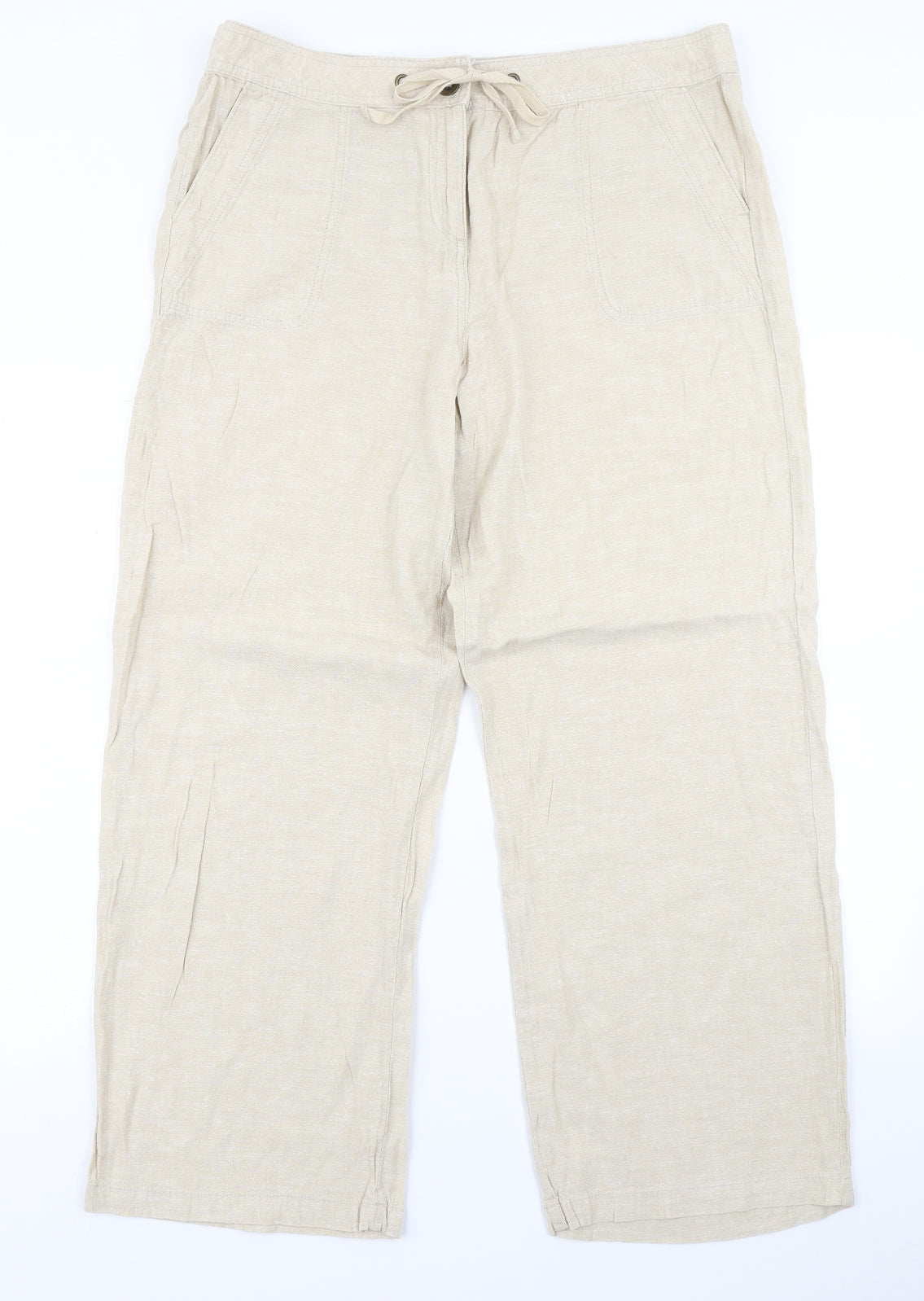 TU Womens Beige   Trousers  Size 14 L28 in