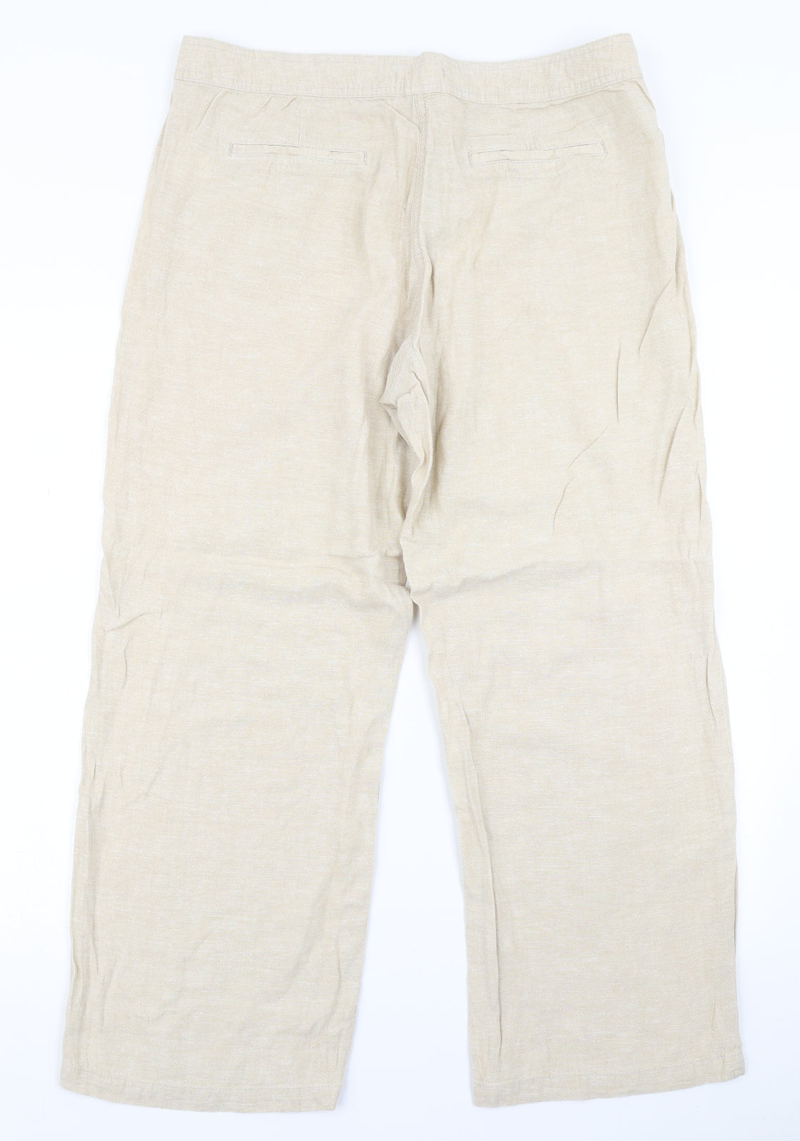 TU Womens Beige   Trousers  Size 14 L28 in