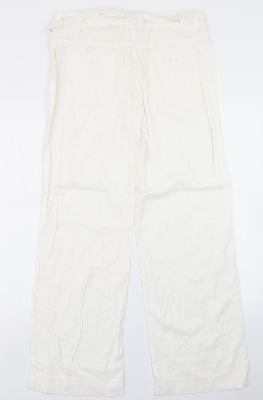 Marks & spencer Womens White   Trousers  Size 12 L28 in