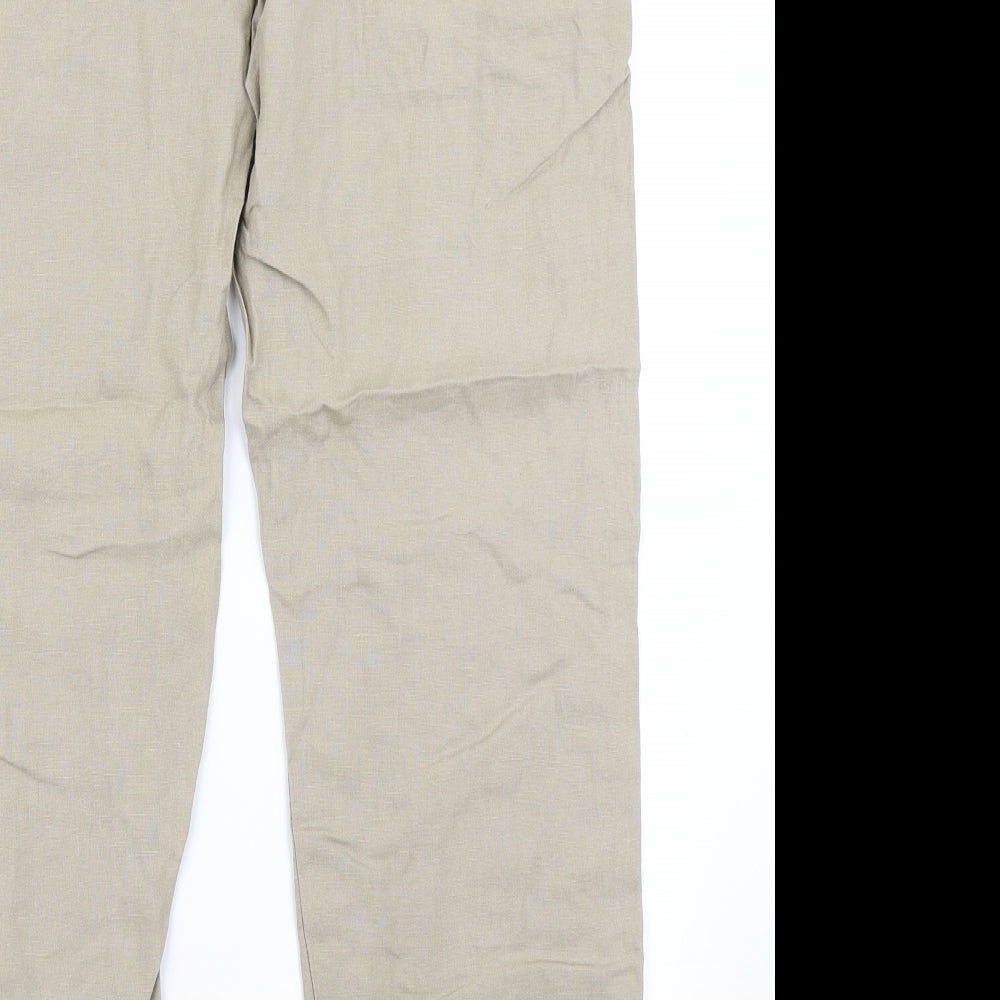 Denikm Co Mens Beige   Trousers  Size 34 in L30 in