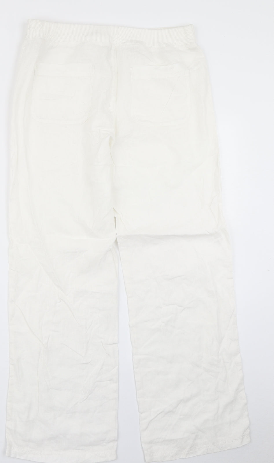Marks & spencer Womens White   Trousers  Size 12 L29 in