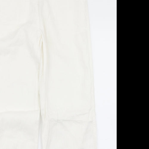 Marks & spencer Womens White   Trousers  Size 12 L29 in