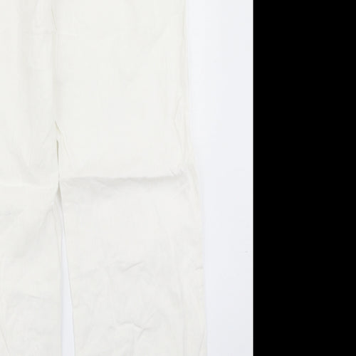 Marks & spencer Womens White   Trousers  Size 12 L29 in