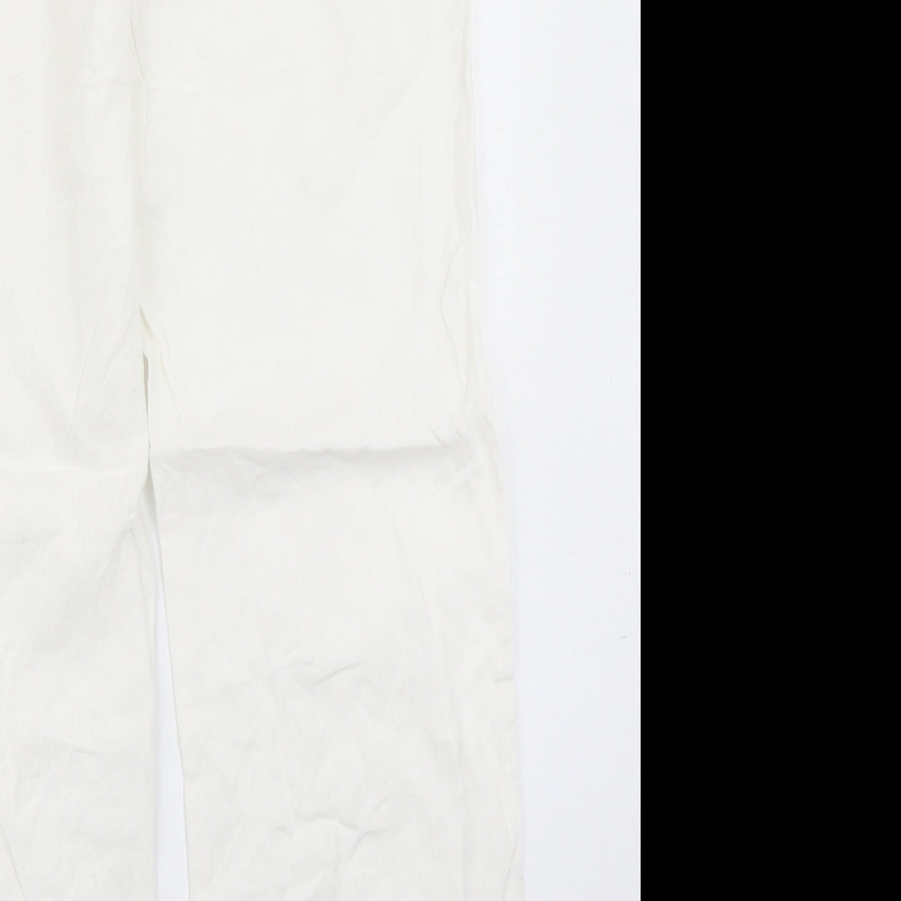 Marks & spencer Womens White   Trousers  Size 12 L29 in