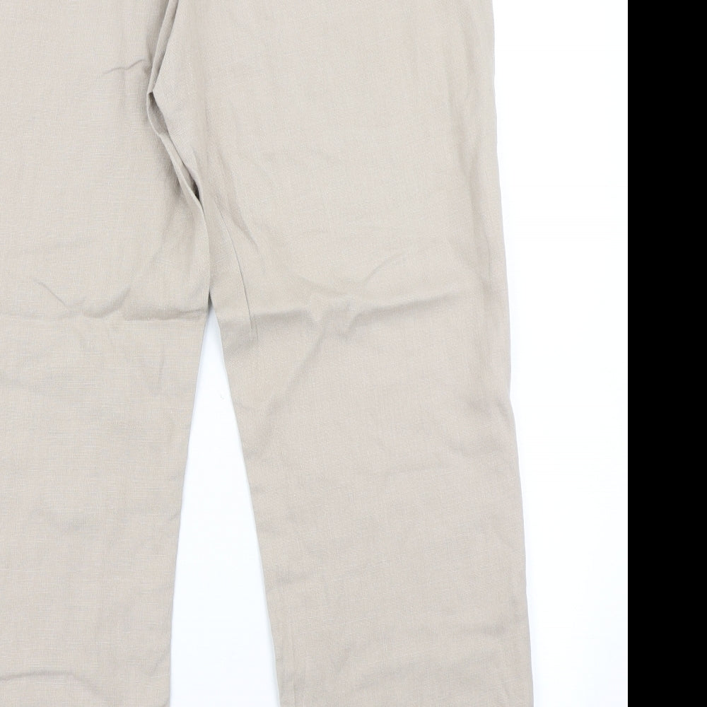 Monsoon Womens Brown   Trousers  Size 14 L28 in