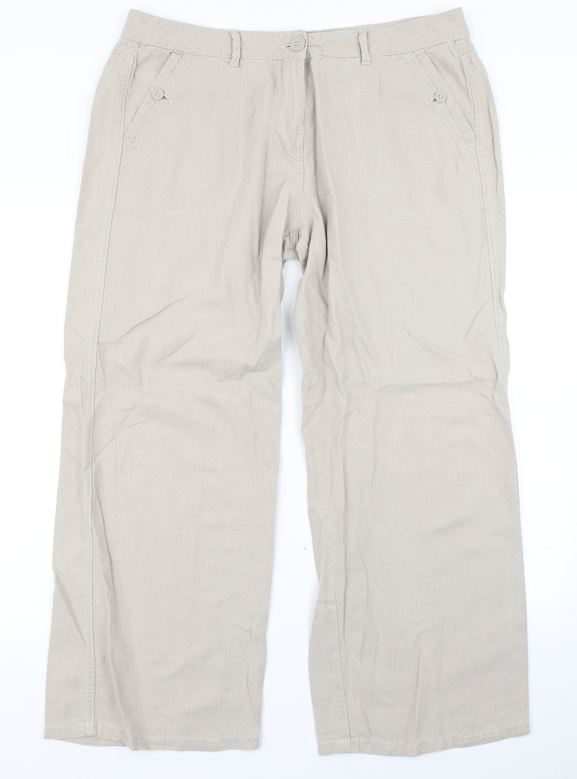 Marks & Spencer Womens Brown   Trousers  Size 16 L26 in