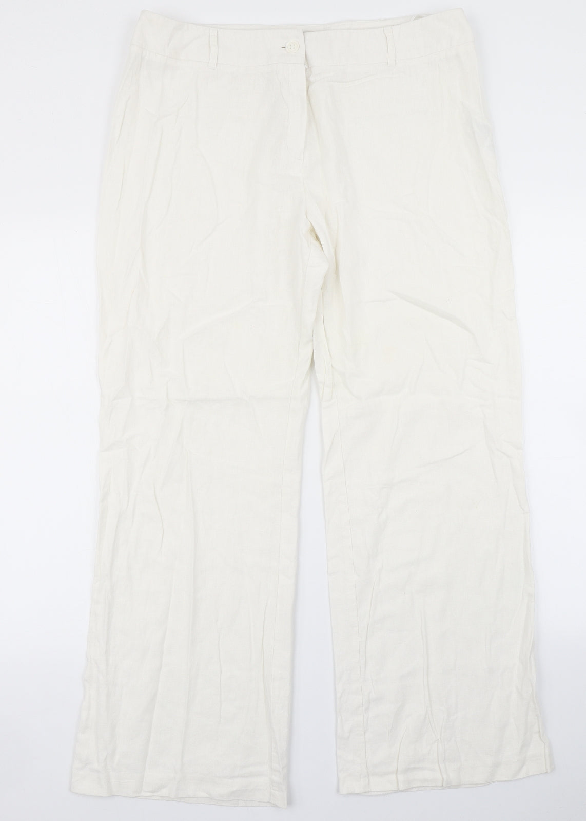 The Collection Womens White   Trousers  Size 16 L27 in