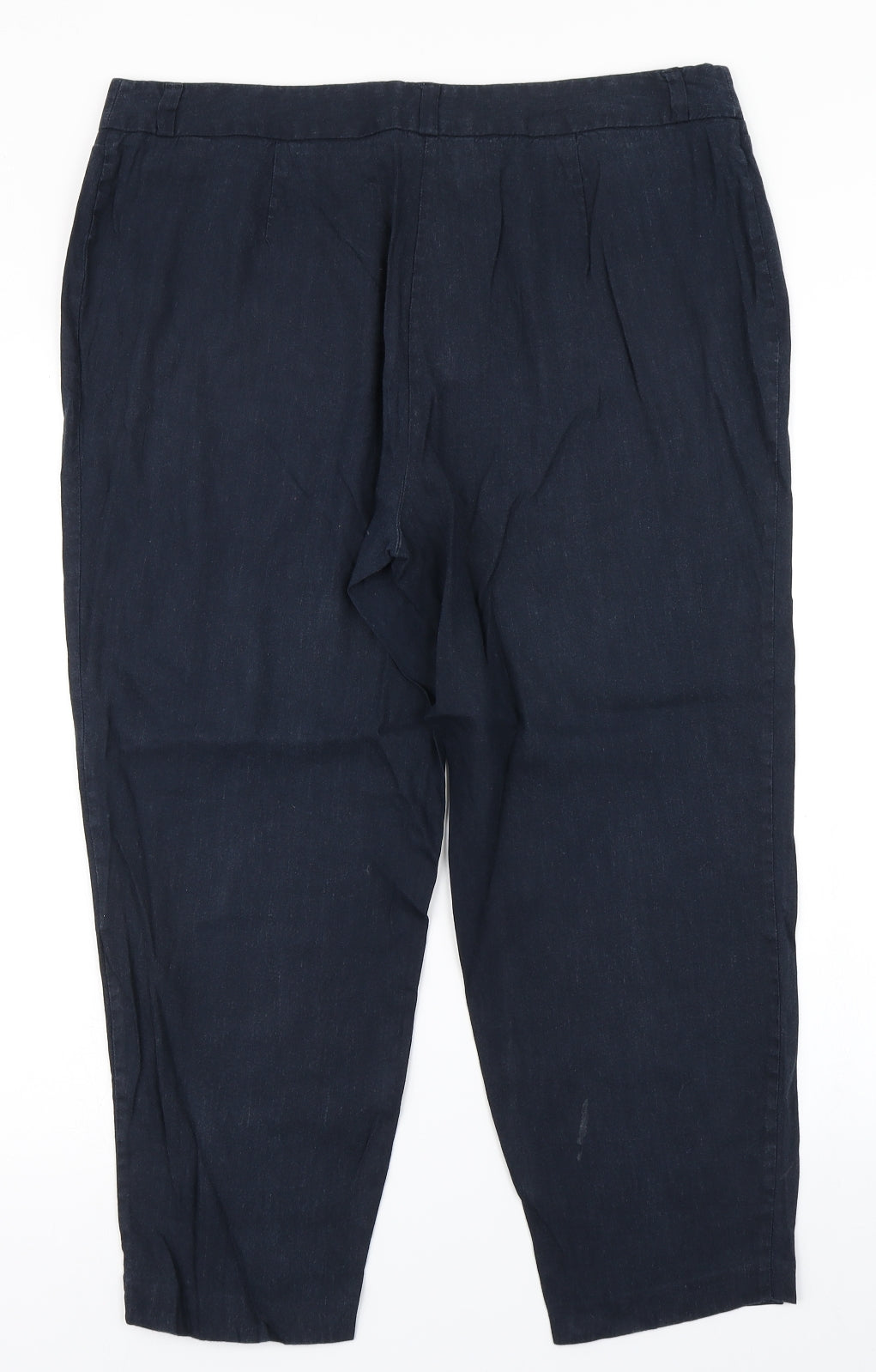 M&S collection Womens Blue   Pedal Pusher Trousers Size 16 L23 in