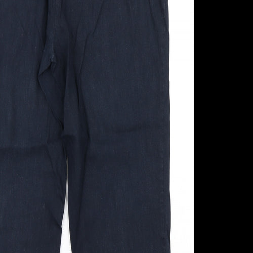 M&S collection Womens Blue   Pedal Pusher Trousers Size 16 L23 in