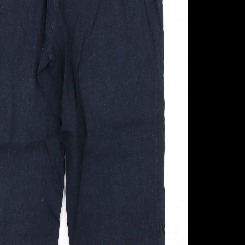 M&S collection Womens Blue   Pedal Pusher Trousers Size 16 L23 in