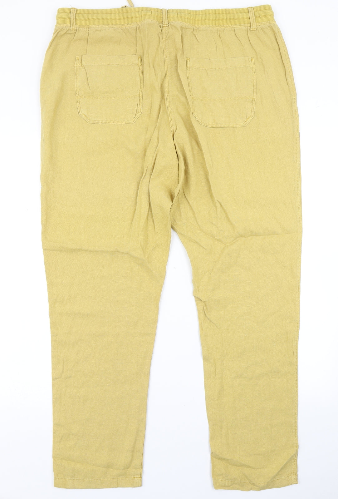 M&S Collection Womens Yellow   Trousers  Size 16 L26 in