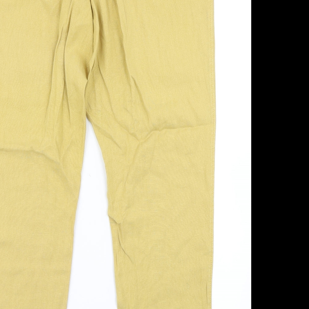 M&S Collection Womens Yellow   Trousers  Size 16 L26 in