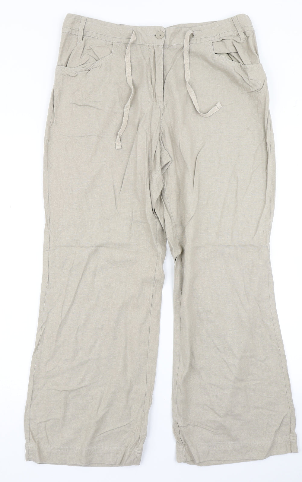 Papaya Womens Brown   Trousers  Size 14 L26 in
