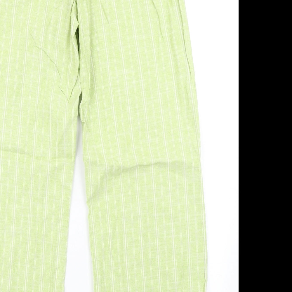 Per Una Womens Green Striped  Trousers  Size 14 L28 in