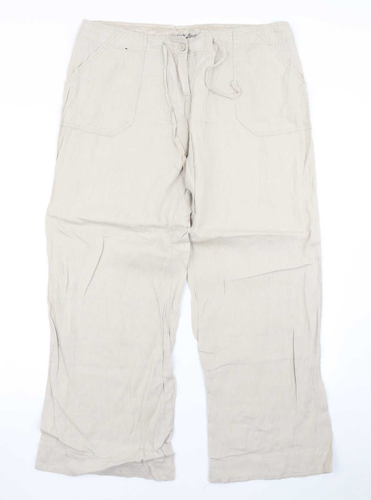 Atmosphere Womens Beige   Trousers  Size 14 L28 in
