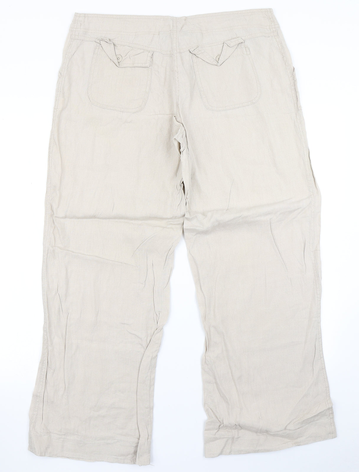 Atmosphere Womens Beige   Trousers  Size 14 L28 in