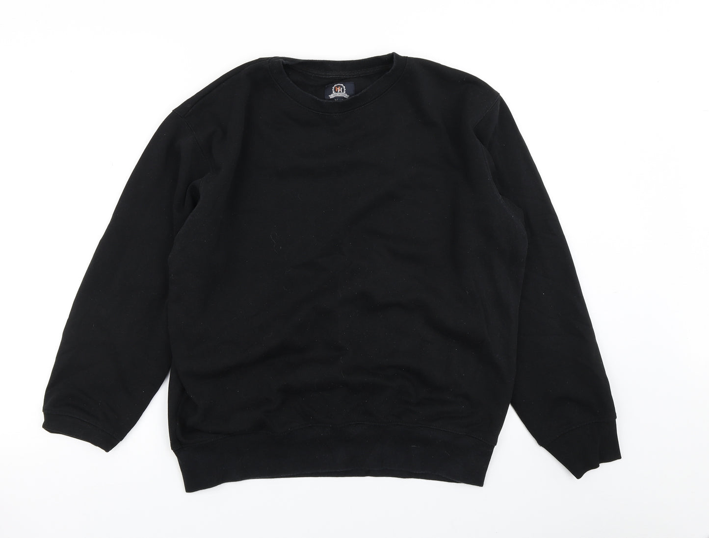 Hutson Harbour Mens Black   Pullover Sweatshirt Size S