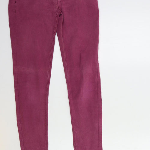Denim & Co. Womens Purple  Denim Skinny Jeans Size 8 L30 in