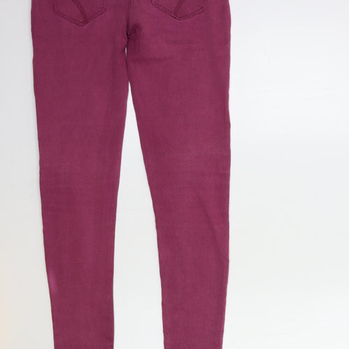 Denim & Co. Womens Purple  Denim Skinny Jeans Size 8 L30 in