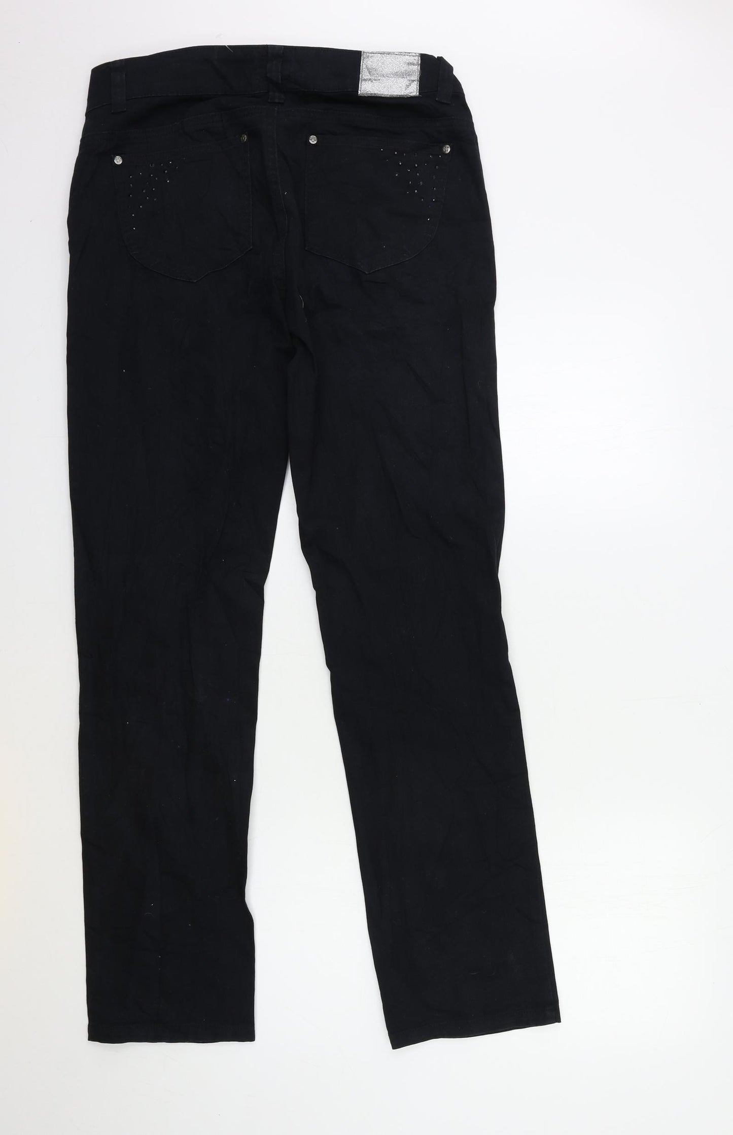 Cosy Chic Womens Black  Denim Straight Jeans Size 14 L32 in