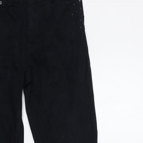 Cosy Chic Womens Black  Denim Straight Jeans Size 14 L32 in