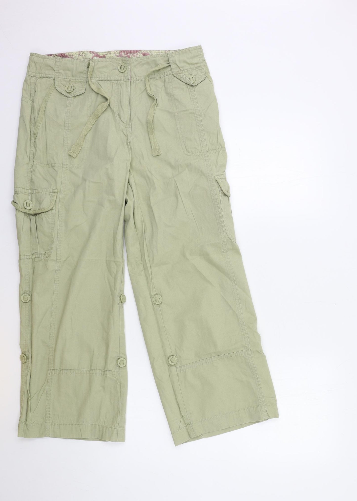 Preworn Womens Green   Cargo Trousers Size 12 L26 in
