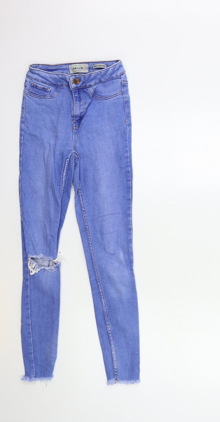 New Look Womens Blue Denim Skinny Jeans Size 8 L27 in