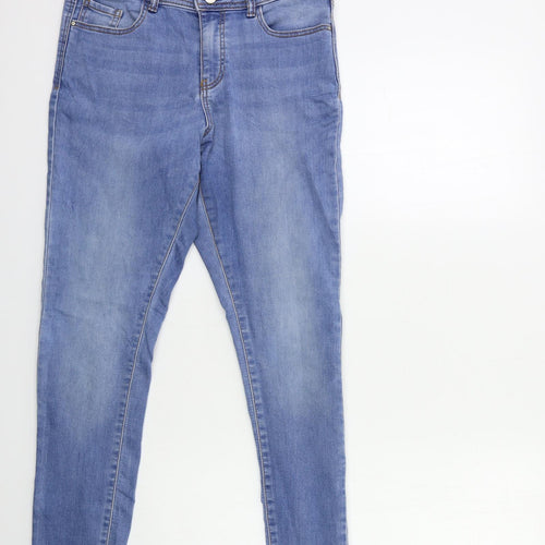 Denim & Co. Womens Blue  Denim Skinny Jeans Size 10 L31 in