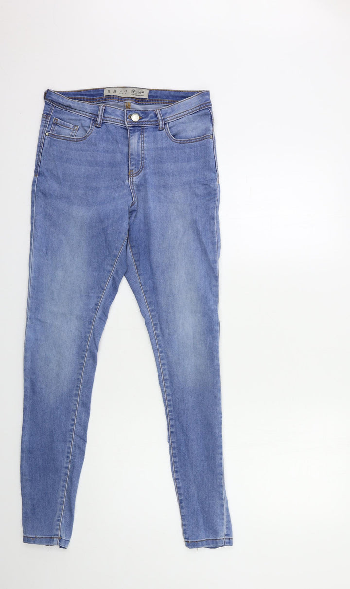 Denim & Co. Womens Blue Denim Skinny Jeans Size 10 L31 in