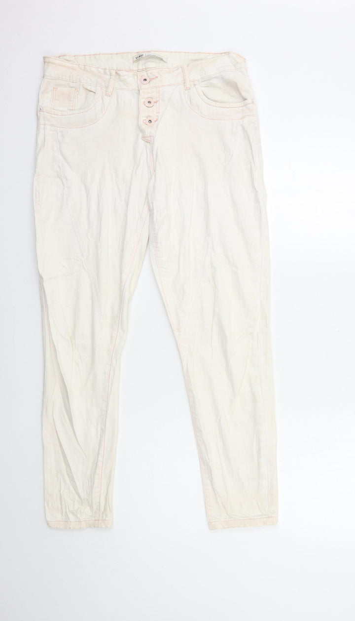 Preworn Womens Pink Denim Skinny Jeans Size 10 L28 in