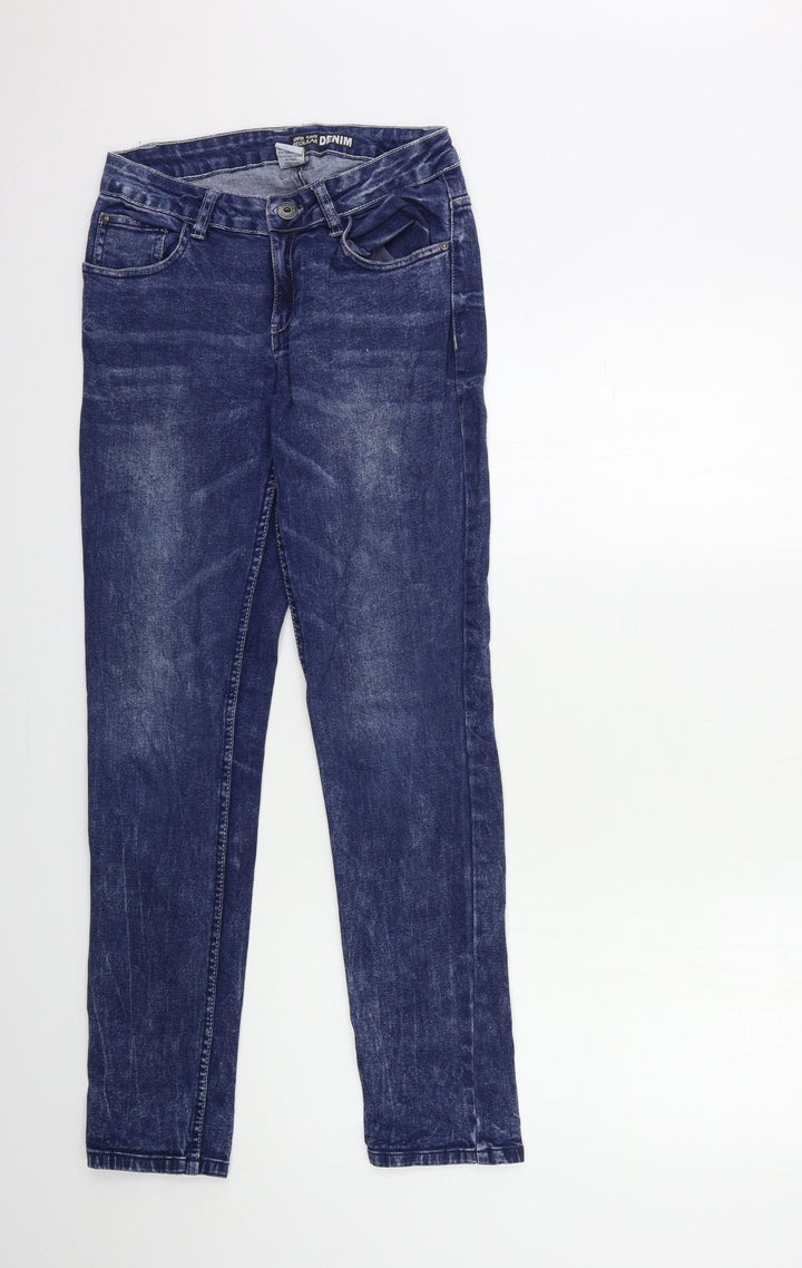 Up Fashion Womens Blue  Denim Skinny Jeans Size 8 L31 in