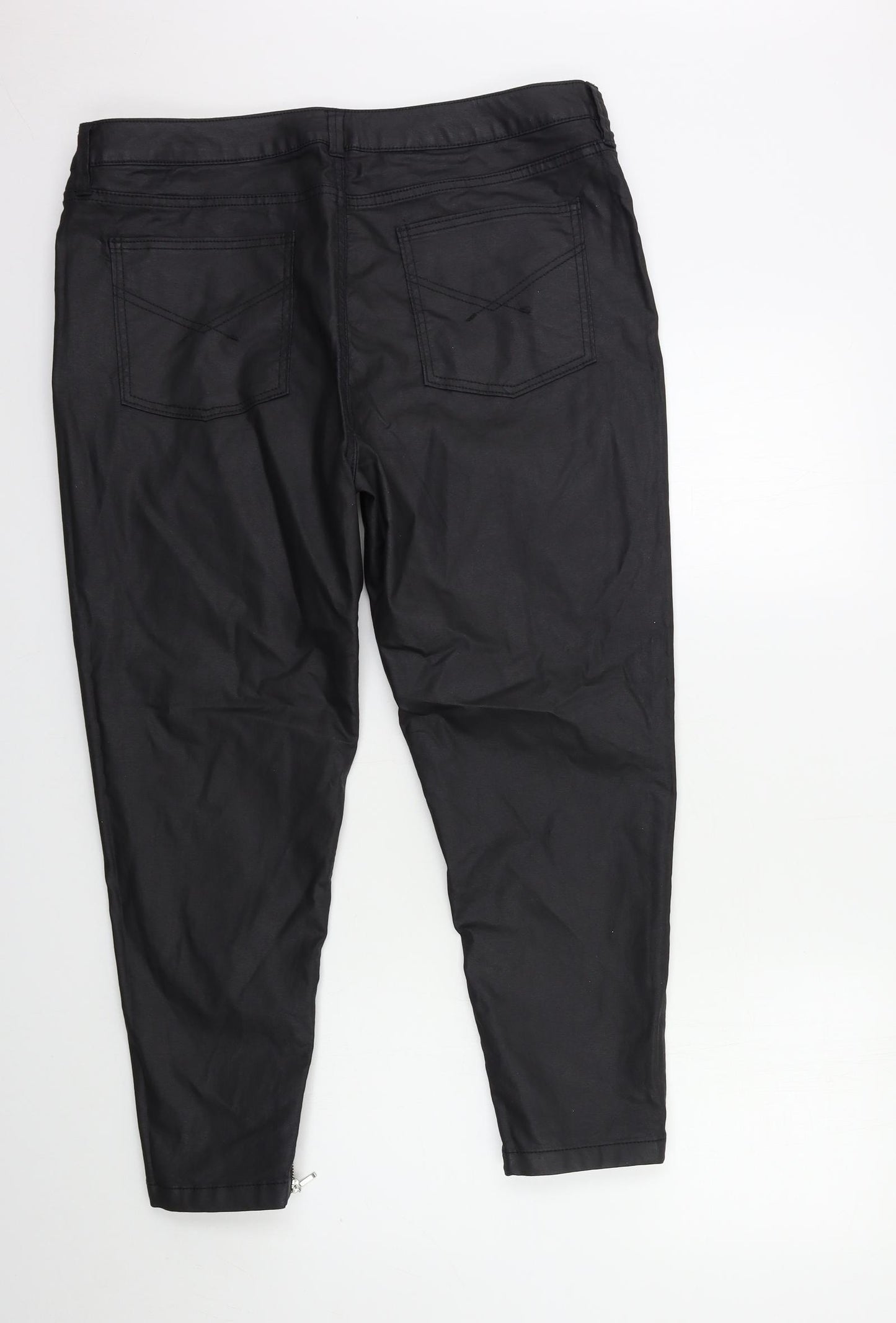 F&F Womens Black   Trousers  Size 18 L25 in