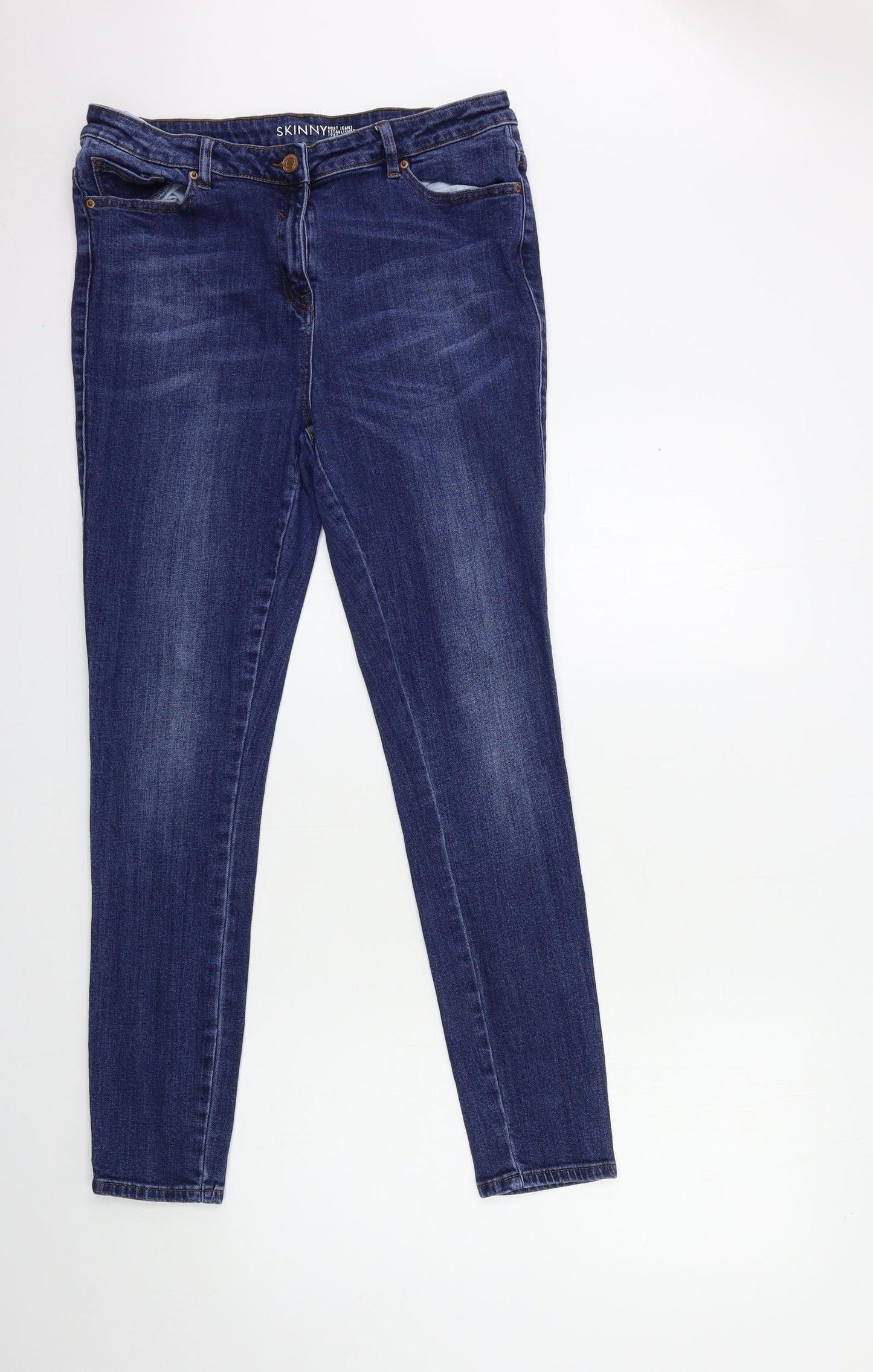 NEXT Womens Blue  Denim Skinny Jeans Size 16 L30 in