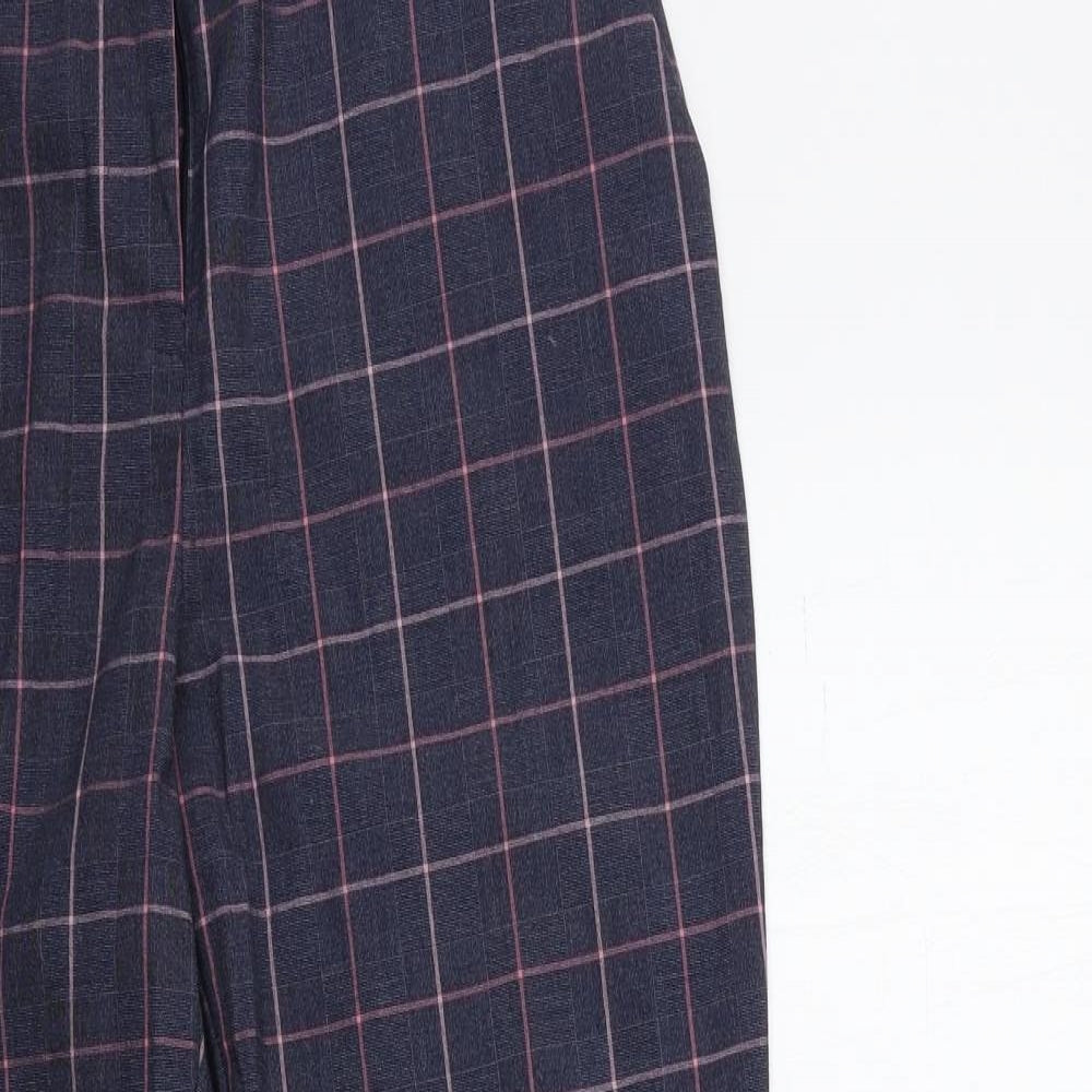 Nutmeg Womens Grey Check  Trousers  Size 14 L28 in