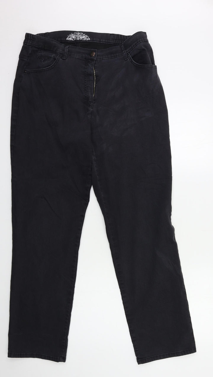 Raphaël Womens Black  Denim Straight Jeans Size 38 in L31 in
