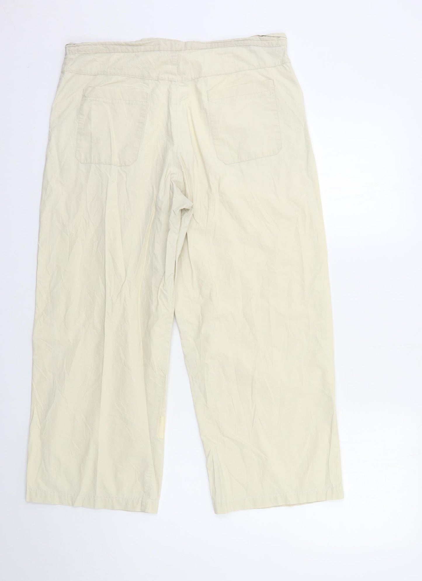 Preworn Womens Beige   Cropped Trousers Size 32 in L25 in