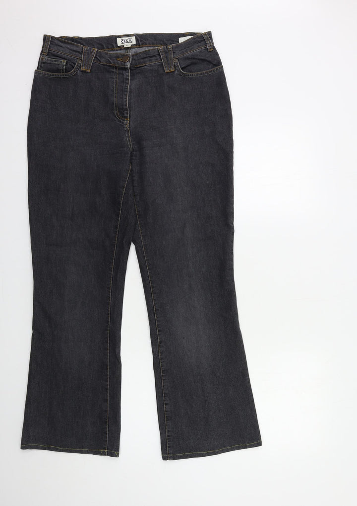 Cecil Womens Black Denim Bootcut Jeans Size 33 in L29 in