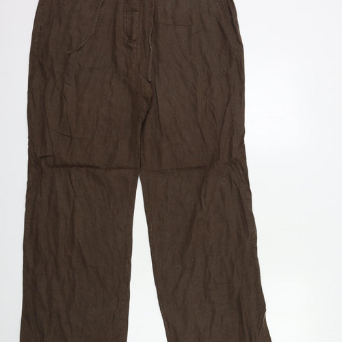 NEXT Womens Brown   Trousers  Size 14 L31 in