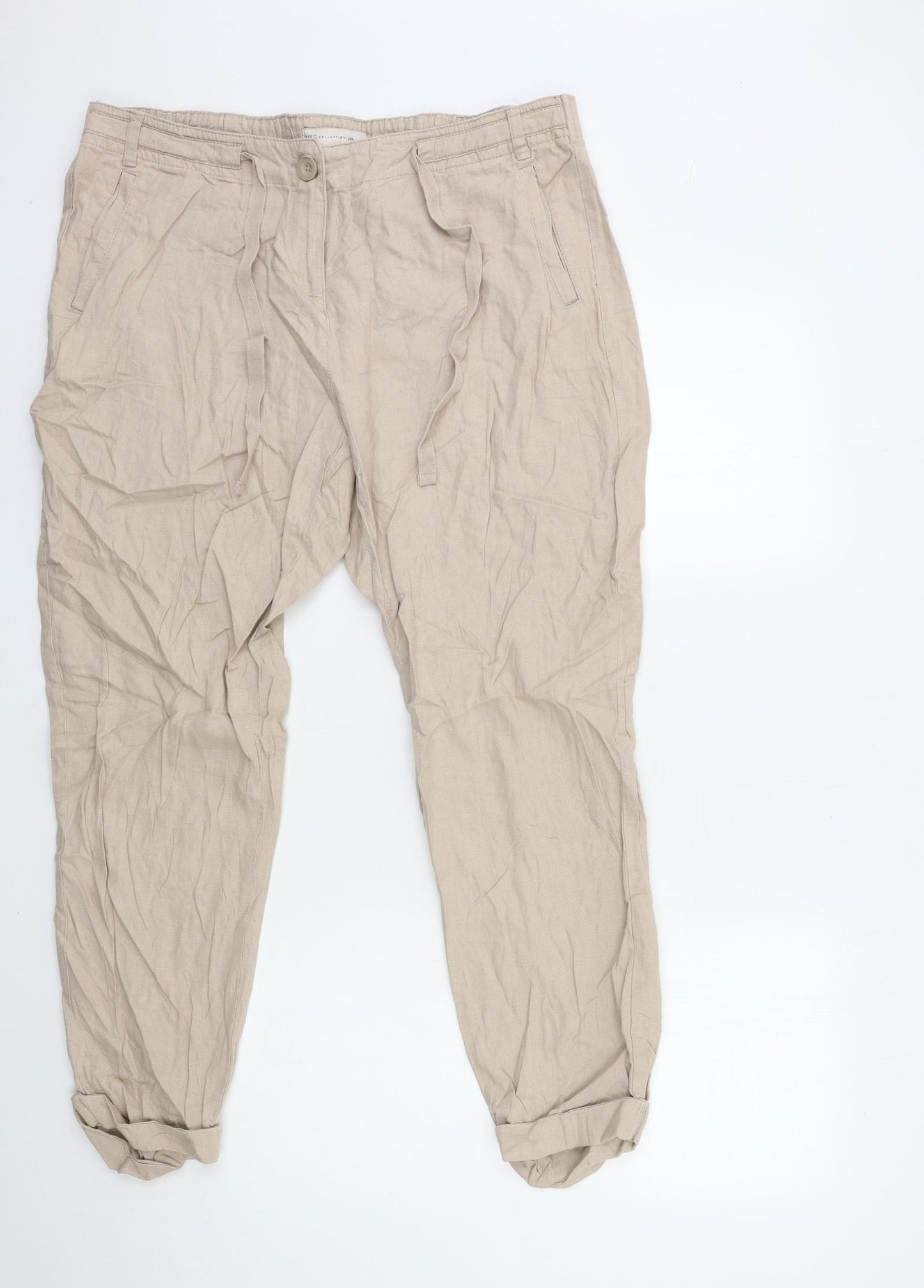Marks and Spencer Womens Beige   Trousers  Size 34 in L27 in