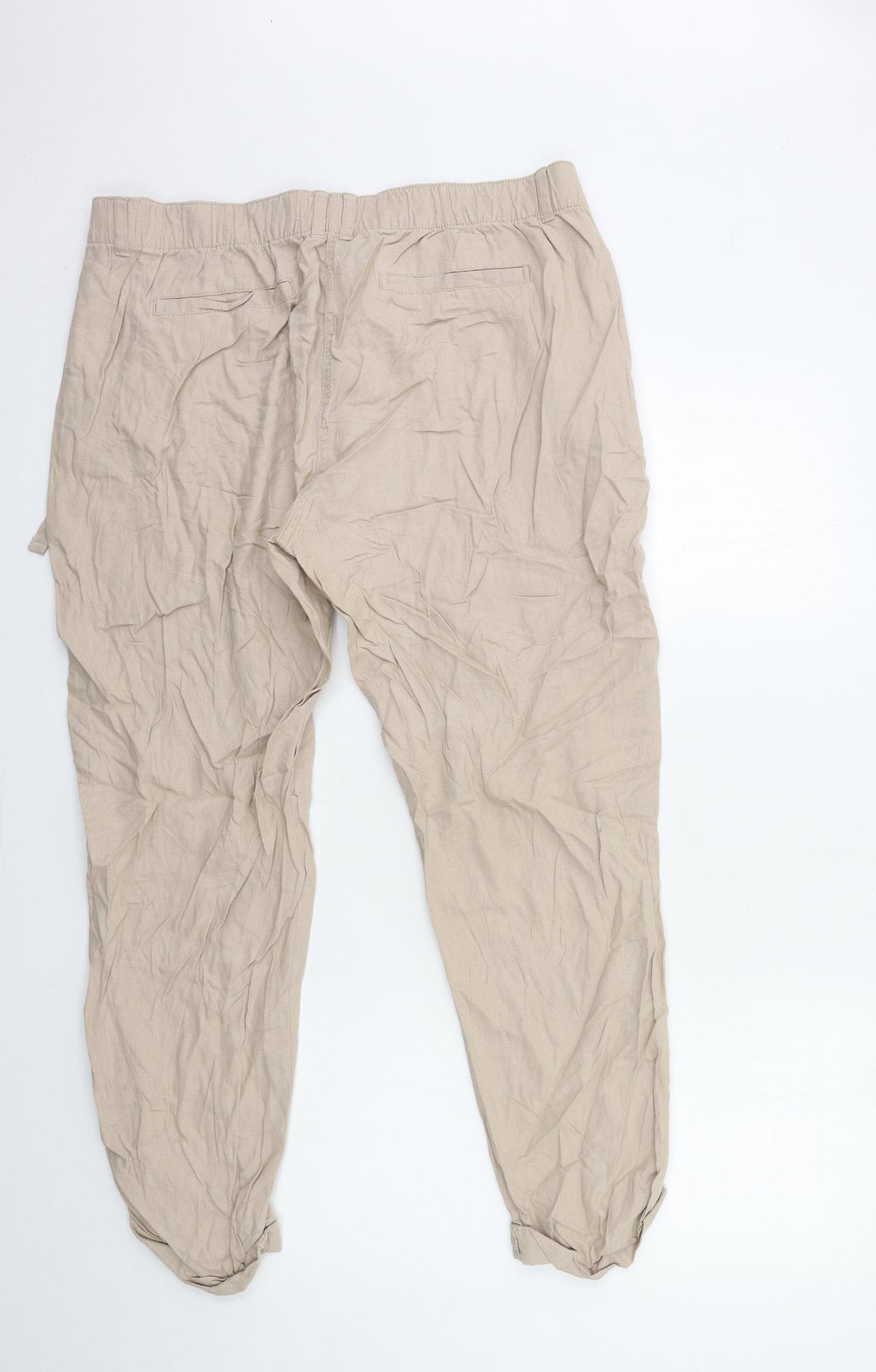 Marks and Spencer Womens Beige   Trousers  Size 34 in L27 in