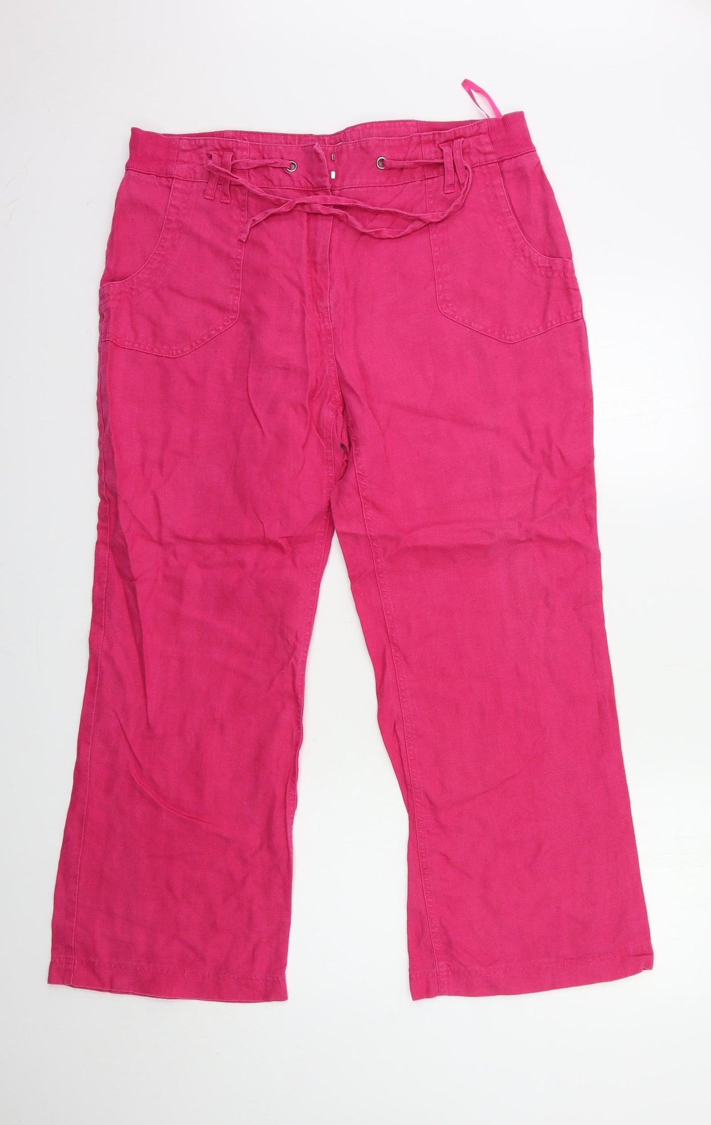Per Una Womens Pink   Trousers  Size 16 L28 in