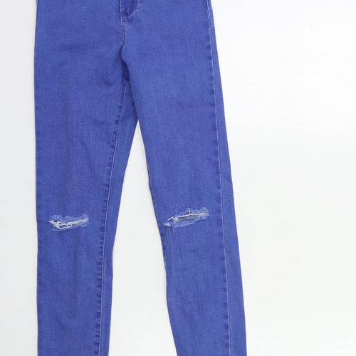 Denim & Co. Womens Blue  Denim Skinny Jeans Size 6 L28 in