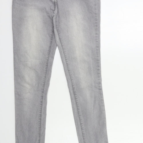 Denim & Co. Womens Grey  Denim Skinny Jeans Size 10 L31 in
